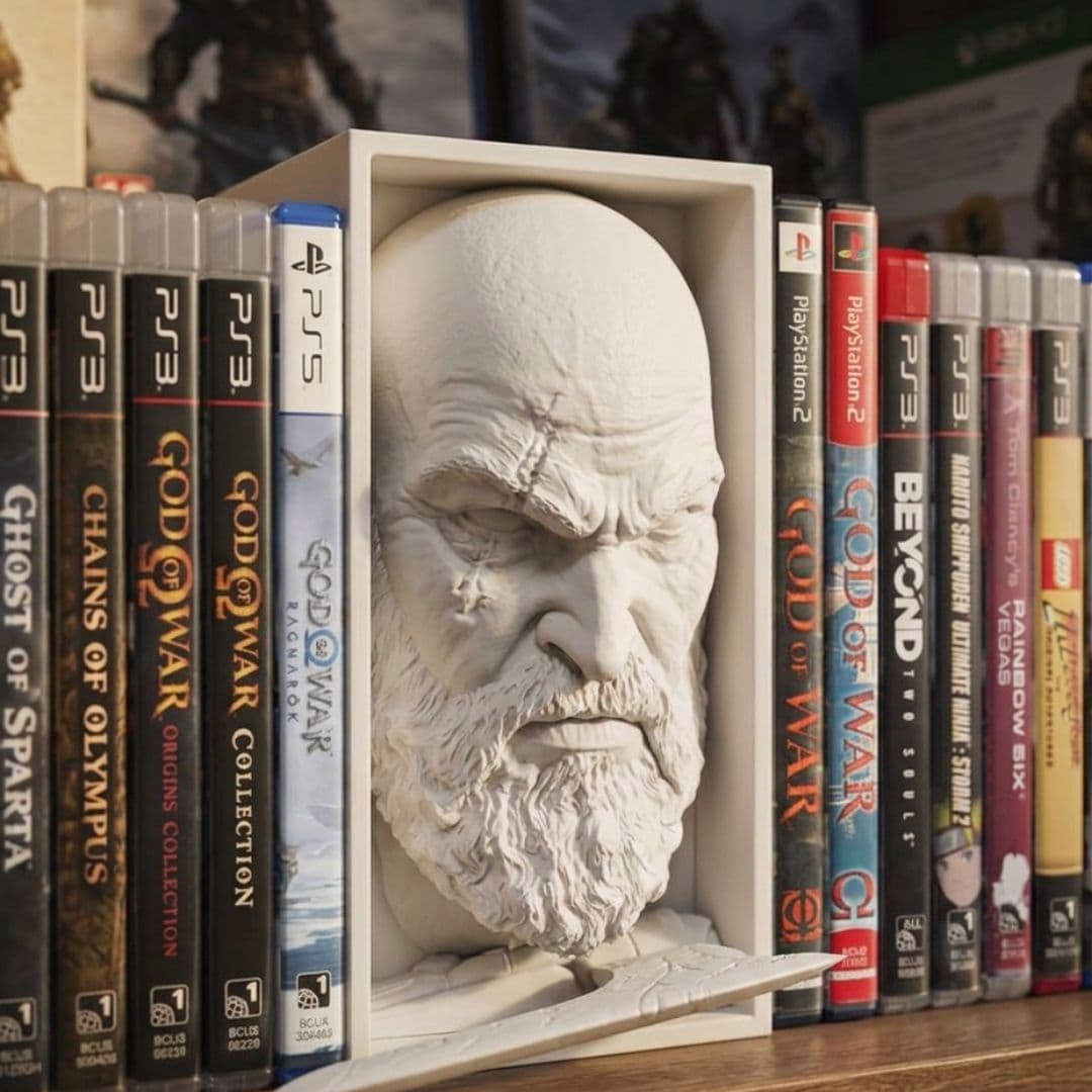 Book Nook Guerreiro Espartano Suporte Livros Estante Decorativo